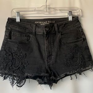 AE black shorts with detail